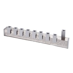 Modern Menorah with Silver Square Candlesticks