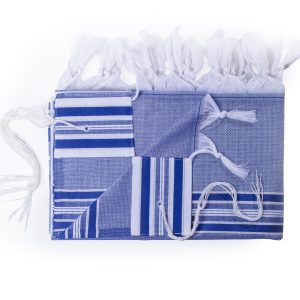 Elegant Blue Wool Tallit