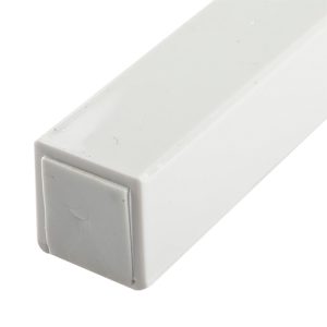Elegant White Plastic Mezuzah Case with Gold Frame - Fits Any Klaf up to 12 cm