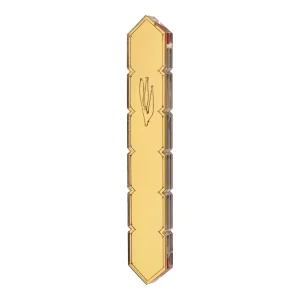 Handmade Perspex Mezuzah Case in Gold Color - Fits Any Scroll Up to 15 cm
