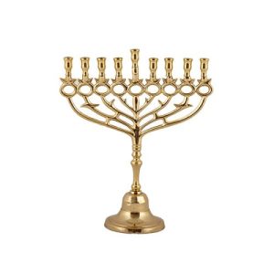 Classic Copper Menorah Model Pomegranates- 30 cm