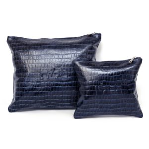 Tallit and Tefillin Bag Made of Genuine Leather in Shiny Crocodile Leather Pattern