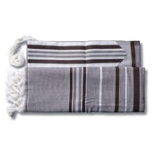Elegant Tallit made of Wool in Shiny Brown and Gold Shades