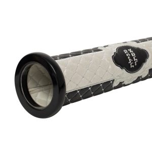 Luxury Megillah Case Wood and Faux Leather – White Diamonds Model (Fits Megillah up to 30 cm Height)