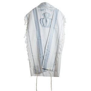 Tallit "Keter" - 100% Cotton with Light Blue Shades