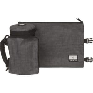 Thermal Hard-Shell Tallit and Tefillin Set - Gray Linen-Colored Fabric