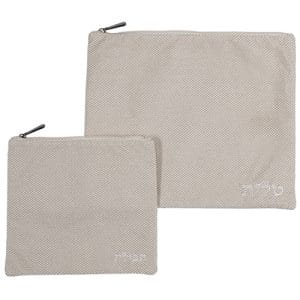 Tallit and Tefillin Bags - Velvety Fabric in Linen-Sand Color with Delicate Embroidery