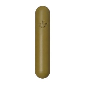 Architectural Concrete Mezuzah Case – Carmel Model, "Lights" Series in Olive Green – Fits Scroll up to 20 cm