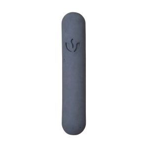 Architectural Concrete Mezuzah Case – Carmel Model, "Bereshit" Series in Graphite Gray – Suitable for Scrolls up to 20 cm
