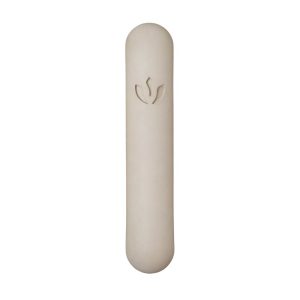 Architectural Concrete Mezuzah Case – Carmel Model, "Genesis" Series in Desert Sand Color – Suitable for Scrolls up to 20 cm