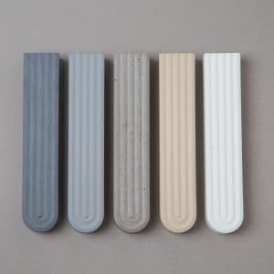 Architectural Concrete Mezuzah Case – Moriah Model, "Bereshit" Series in Graphite Gray – Fits Scroll Up to 12 cm
