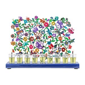 Butterfly Garden Hanukkah Menorah