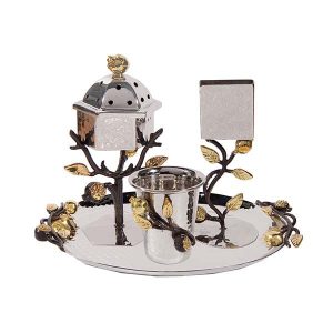 Stainless Steel Havdalah Set with Pomegranate Branches