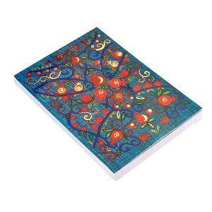Medium Writing Pad - Pomegranates on Turquoise
