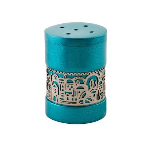 Salt Dish - Turquoise, Silver Jerusalem