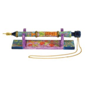 Torah Pointer (Yad) with Stand - Seven Species