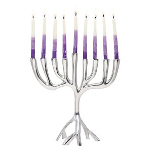 Large Tree of Life Hanukkah Menorah, 26 cm