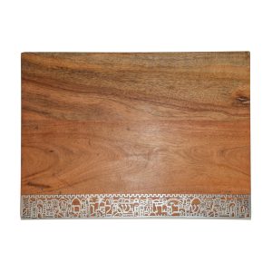 Wooden Challah Board with Jerusalem Cutout