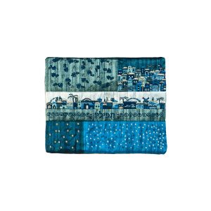 Blue Patchwork Tefillin Bag