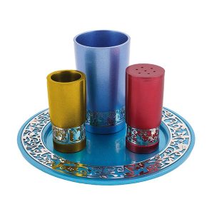 Colorful Havdalah Set with Pomegranates Cutout