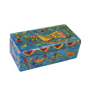 Travel Shabbat Candlesticks in a Box - Birds
