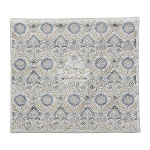 Tallit Bag with Antique Pattern in Silver