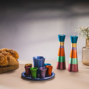 Colorful Aluminum Kiddush Set