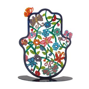 Standing Hamsa with Butterflies and Flowers