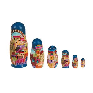 Jerusalem Matryoshka Nesting Dolls - Six Pieces