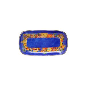 Small Aluminum Tray - Jerusalem on Blue