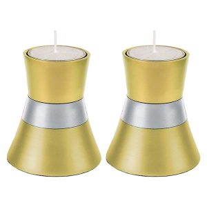 Gold-Tone Tea Light Candlesticks