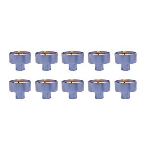Set of 10 Tea Light Adapters in Blue