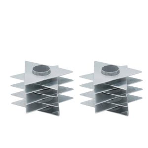 Star of David Shabbat Candlesticks in Matte and Shiny Silver