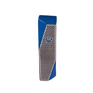 Geometric Mezuzah Case with Stars of David, Blue