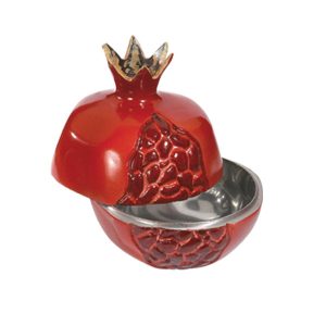 Large Opening Aluminum Pomegranate in Red