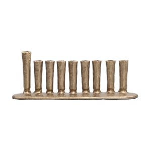 Gold-Tone Metal Hanukkah Menorah