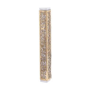 Full Pomegranate Decorated Mezuzah Case in Copper