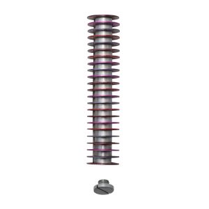 Mezuzah Case of Stacked Discs in Bordeaux
