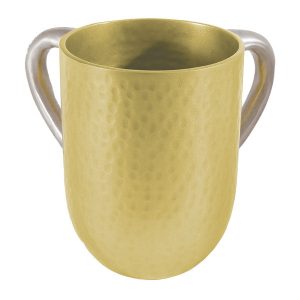 Hammered Netilat Yadayim Cup (Wash Cup) in Gold