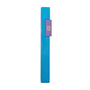 Turquoise Mezuzah Case with a Raised Blue Rectangle