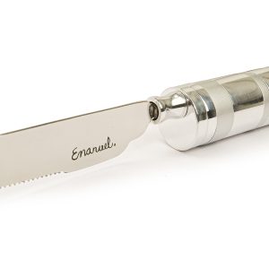 Challah Knife with Full Silver Ring Handle