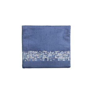 Tefillin Bag with Jerusalem in Blue and Gray