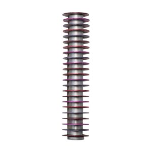 Mezuzah Case of Stacked Discs in Bordeaux