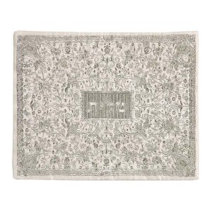Tallit Bag with Full Silver Embroidery