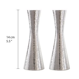 Hammered Shabbat Candlesticks 14.5 cm