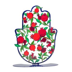Standing Hamsa with Red Pomegranates