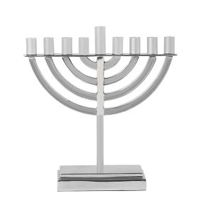Large Classic Hanukkah Menorah in Natural Finish