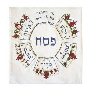 Matzah Cover in Seder Plate Design