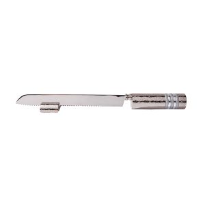 Challah Knife with Silver Rings