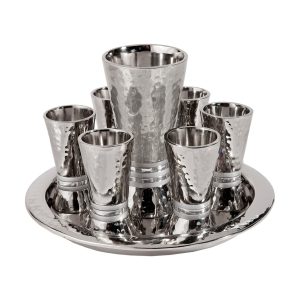Kiddush Set with Silver Rings